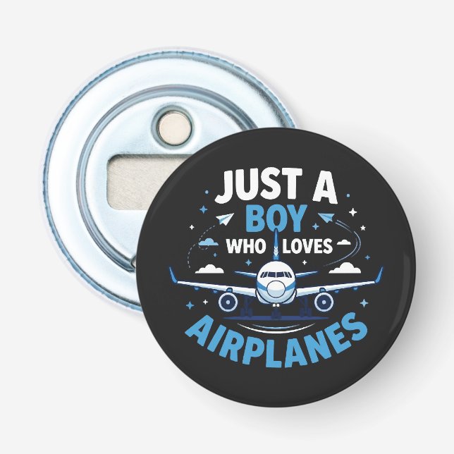 Décapsuleur Juste un garçon qui aime les avions  (Devant)
