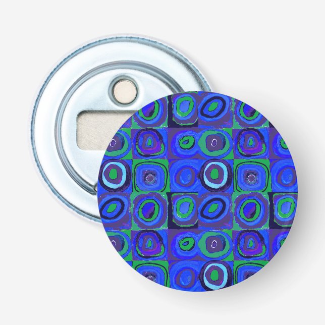 Décapsuleur Kandinsky Farbstudie Carrés Bleus Cercle Carré  (Devant)