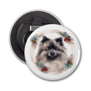 Décapsuleur Keeshony Christmas Wreath Festive Pup
