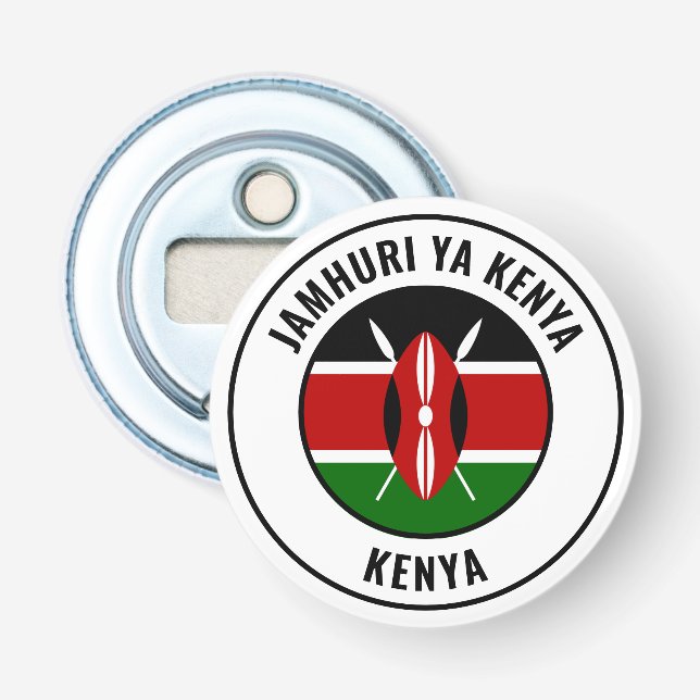 Décapsuleur Kenya Drapeau magnifique Patriotic Bottle Ouvrir (Devant)