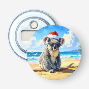 Décapsuleur Koala au chapeau de Santa soleil et surf