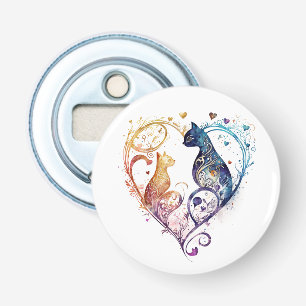 Décapsuleur Kuraudea un mignon amour fleuri Bouton Bouteille O