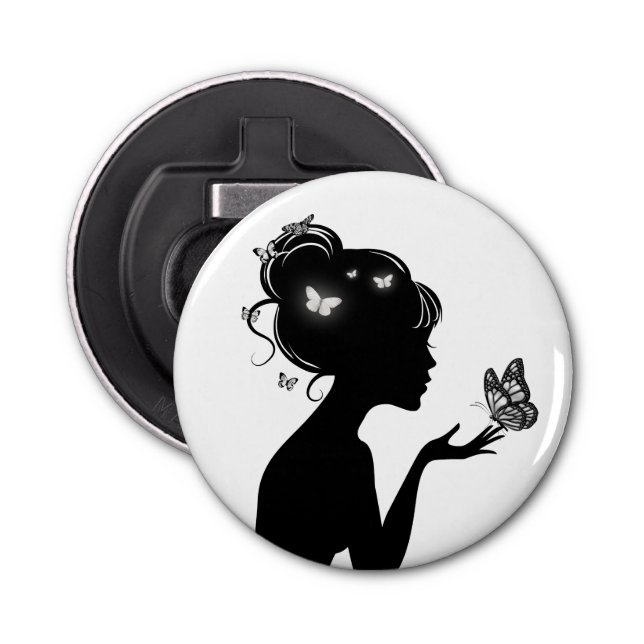 Décapsuleur La femme papillons blancs (Devant)