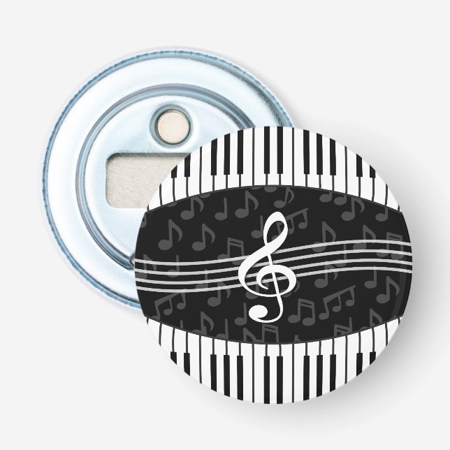 Décapsuleur La musique élégante note des clés de clef triple (Devant)