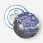 Décapsuleur La Nuit étoilée de Vincent van Gogh<br><div class="desc">La Nuit étoilée de Vincent van Gogh est une peinture de paysage urbain post-impressionniste d'art fin vintage représentant une vue de Saint-Rémy, en France, depuis l'asile de Van Gogh. Le ciel nocturne tourbillonne de nuages avec un croissant de lune brillant et des étoiles scintillantes au-dessus du village pittoresque. La Nuit...</div>