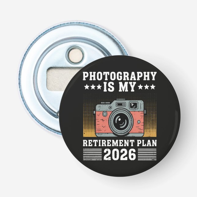 Décapsuleur La photographie est mon plan de retraite 2026 (Devant)