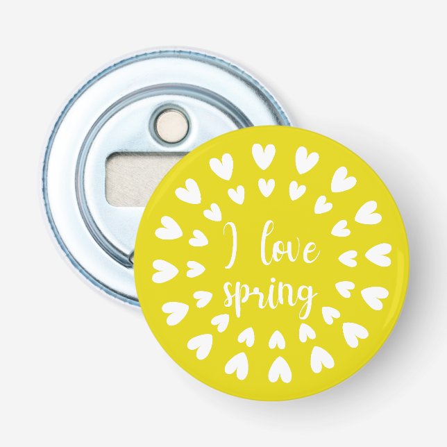 Décapsuleur L'Amour du Printemps, Petits Coeurs (Devant)