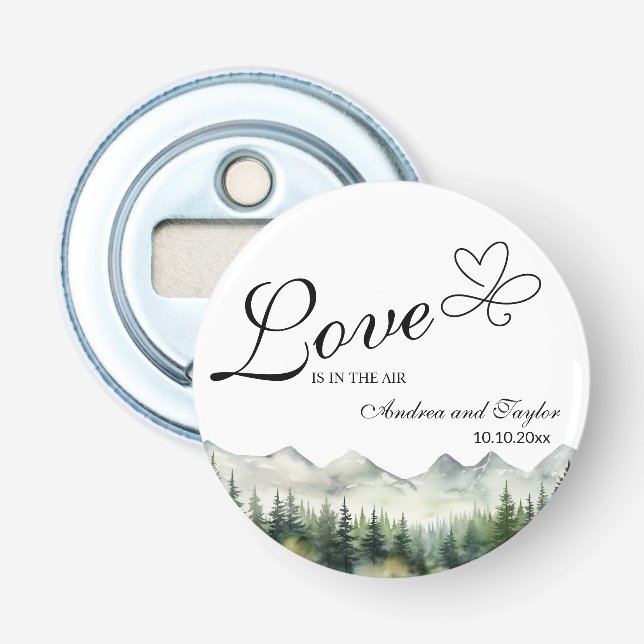 Décapsuleur L'amour est dans la faveur Mariage Elégant Air (Devant)