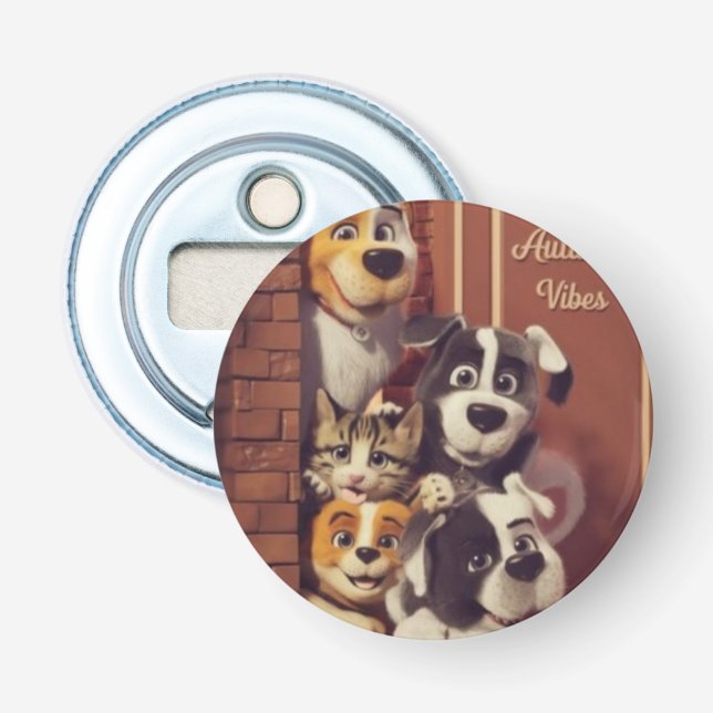Décapsuleur L'amour est inconditionnel, surtout d'un chien. (Devant)