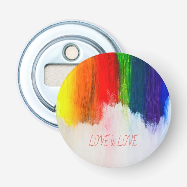 Décapsuleur L'amour est l'amour Rainbow Pride LBGQT (Devant)