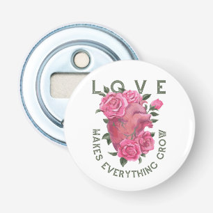Décapsuleur L'amour fait tout grandir - Art Floral Romantique