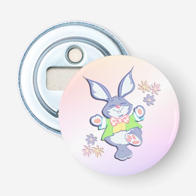 Décapsuleur Lapin de Pâques Violet Dansant (Devant)