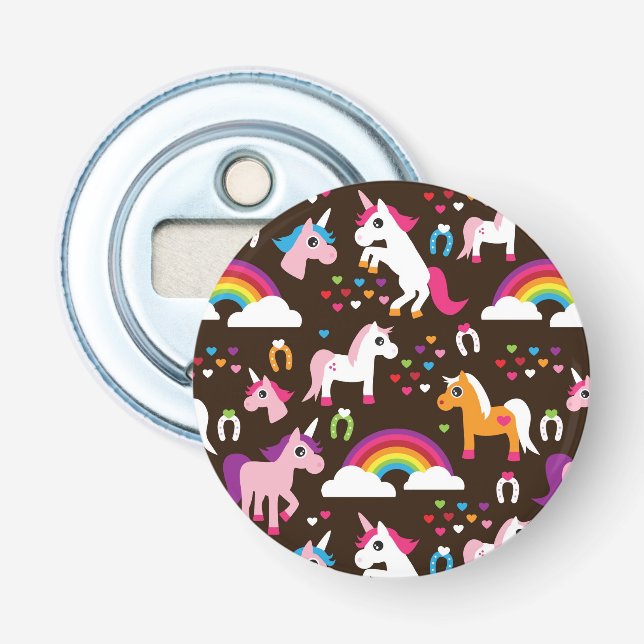 Décapsuleur l'arc-en-ciel de licorne badine le cheval (Devant)