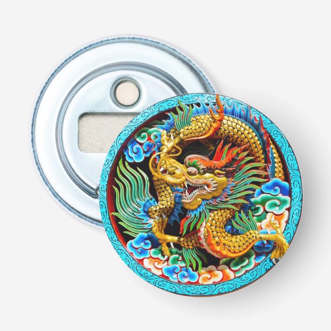 Décapsuleur l'art Cool chinois du lotus de fleur de dragon (Devant)