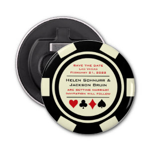 Décapsuleur Las Vegas Black White Poker Chip Enregistrer La Da