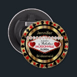 Décapsuleur Las Vegas Poker Chip - Bachelorette Party<br><div class="desc">Bottle Opener prêt à vous personnaliser. Fait un grand cadeau de fête pour votre femme de chambre, votre femme de chambre d'honneur, etc... Prêt à passer le temps de votre vie, célébrez avec ce thème unique de la fête de Las Vegas. Faites des souvenirs à votre Bachelorette Party qui sera...</div>