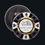 Décapsuleur Las Vegas Styled Mariage - Or, blanc et bleu<br><div class="desc">Décapsuleur. Personnalisez Las Vegas Style Mariage - Gold, Blue et White. Remarque : Toutes les zones de modèle n'ont pas besoin d'être modifiées. 📌 Si vous avez besoin d'une personnalisation plus poussée, cliquez sur le bouton "Cliquez pour Customiser plus loin" ou "Customiser ou modifier la conception" et utilisez notre outil...</div>