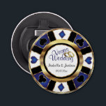 Décapsuleur Las Vegas Styled Mariage - Or, blanc et bleu<br><div class="desc">Décapsuleur. Personnalisez Las Vegas Style Mariage - Gold, Blue et White. Remarque : Toutes les zones de modèle n'ont pas besoin d'être modifiées. 📌 Si vous avez besoin d'une personnalisation plus poussée, cliquez sur le bouton "Cliquez pour Customiser plus loin" ou "Customiser ou modifier la conception" et utilisez notre outil...</div>
