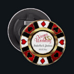 Décapsuleur Las Vegas Styled Mariage - Or, blanc et rouge<br><div class="desc">Décapsuleur. Personnalisez Las Vegas Style Mariage - Gold, Red et White. 📌 Si vous avez besoin d'une personnalisation plus poussée, cliquez sur le bouton "Cliquez pour Customiser plus loin" ou "Customiser ou modifier la conception" et utilisez notre outil de conception pour redimensionner, faire pivoter, modifier la couleur du texte, ajouter...</div>