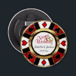 Décapsuleur Las Vegas Styled Mariage - Or, blanc et rouge<br><div class="desc">Décapsuleur. Personnalisez Las Vegas Style Mariage - Gold, Red et White. 📌 Si vous avez besoin d'une personnalisation plus poussée, cliquez sur le bouton "Cliquez pour Customiser plus loin" ou "Customiser ou modifier la conception" et utilisez notre outil de conception pour redimensionner, faire pivoter, modifier la couleur du texte, ajouter...</div>