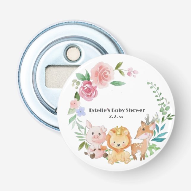 Décapsuleur Le Baby shower des animaux des bois (Devant)