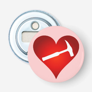 Décapsuleur Le coeur et le marteau de rock du géologue