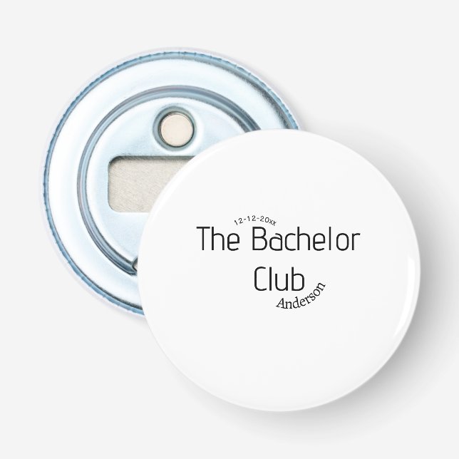 Décapsuleur le nom du club de célibataire année élégant tendan (Devant)