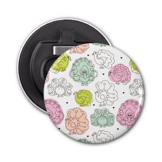 Décapsuleur le paon badine le cru de papier peint (Devant)