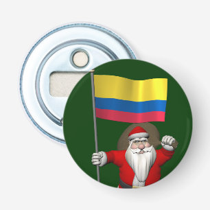 Décapsuleur Le Père Noël Avec L'Ensigne De La Colombie