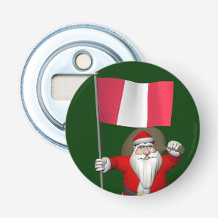 Décapsuleur Le Père Noël Avec L'Ensigne Du Pérou