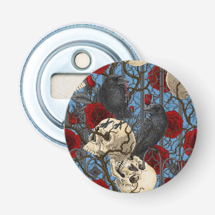 Décapsuleur Le secret de Raven. Illustration gothique sombre e