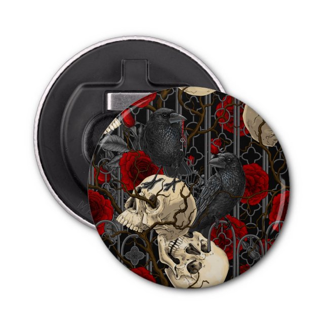 Décapsuleur Le secret de Raven. Illustration gothique sombre e (Devant)