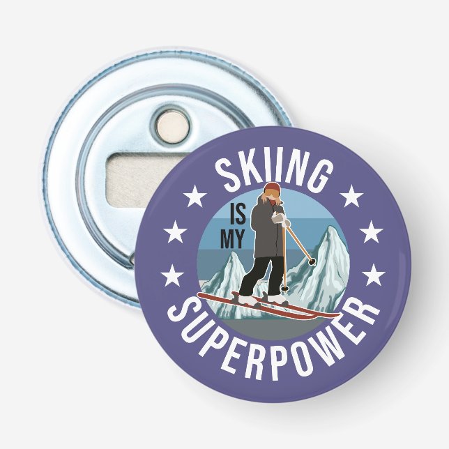 Décapsuleur Le Ski Est Ma Superpuissance (Devant)