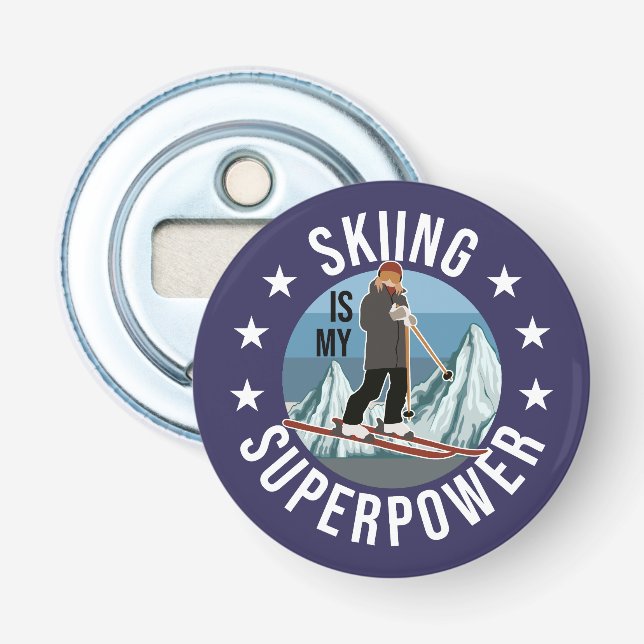 Décapsuleur Le Ski Est Ma Superpuissance (Devant)