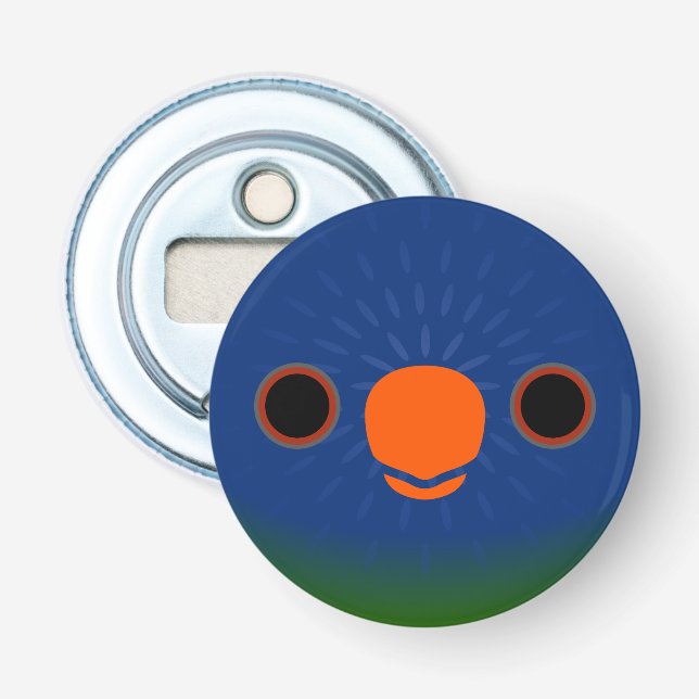 Décapsuleur Le visage d'un lorikeet à façade bleue (Devant)