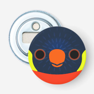 Décapsuleur Le visage d'un lorikeet coucher de soleil