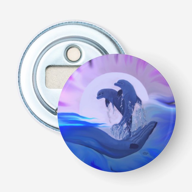 Décapsuleur Les dauphins au clair de lune (Devant)
