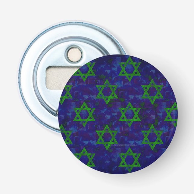 Décapsuleur Les rangées vertes de Hanukkah de SlipperyJoe's ét (Devant)