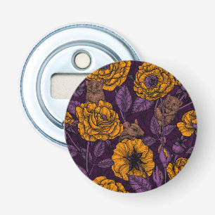 Décapsuleur Les souris font la fête en orange et violet