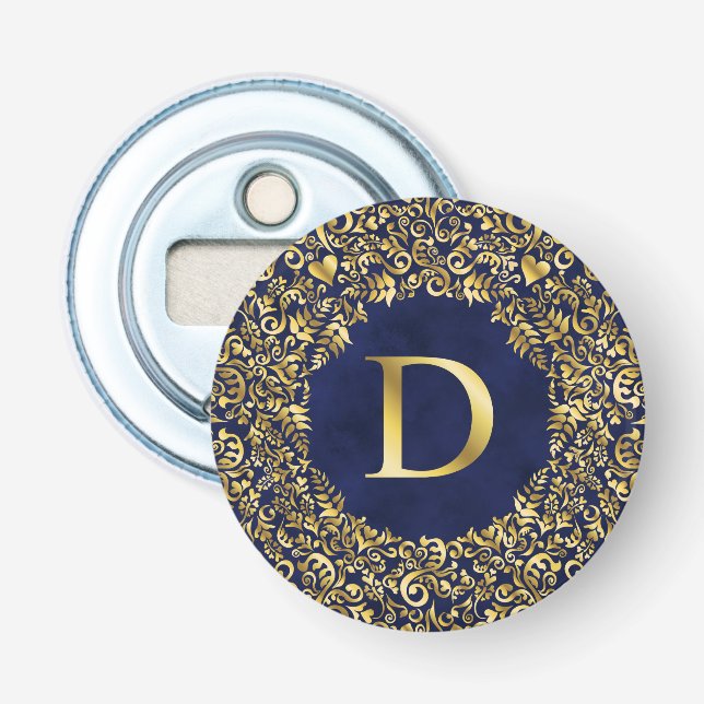 Décapsuleur Lettre D or Damask Pattern (Devant)