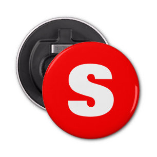 Décapsuleur Lettre initiale Monogramme Style moderne Rouge Bla