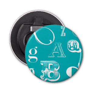 Décapsuleur Lettres décoratives sur Arrière - plan bleu