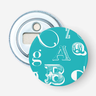 Décapsuleur Lettres décoratives sur l'arrière - plan bleu