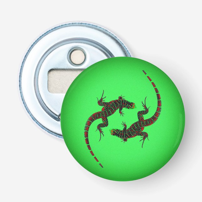 Décapsuleur Lézards Yin Yang (Devant)