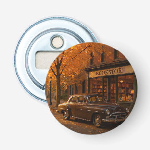 Décapsuleur Librairie Automne/Automne vintage et voiture