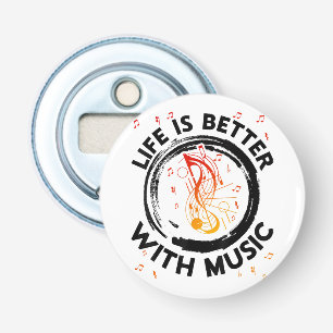 Décapsuleur Life is Better With Music Notes Musicien Musique L