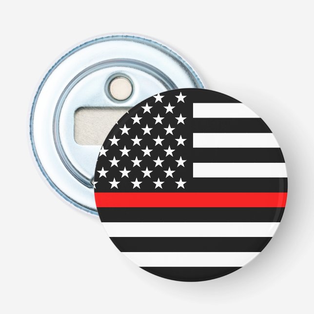 Décapsuleur Ligne rouge mince graphique drapeau des USA (Devant)