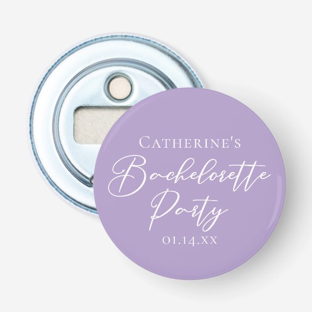 Décapsuleur Lilac Purple Bachelorette Party Personalized (Devant)