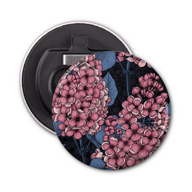 Décapsuleur Lilac rose sur bleu foncé (Devant)