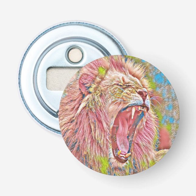 Décapsuleur Lion rocailleux artistique (Devant)